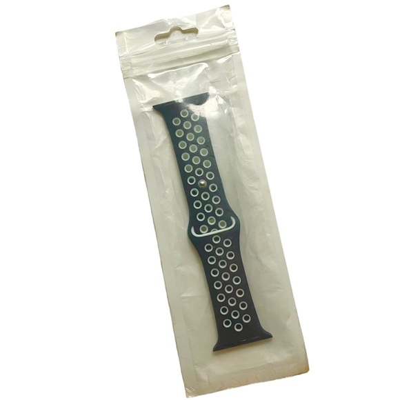 5/$20 NEW Navy Blue White Holes Silicone Sport Band Apple Watch 38/40/41mm M/L - Picture 8 of 8